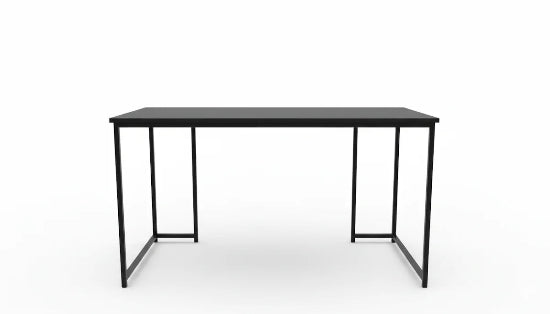 مكتب مودرن خشب مستورد أسود بقاعدة حديد قوية