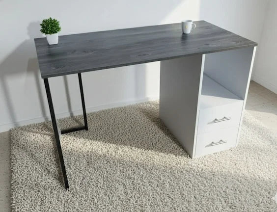 مكتب مودرن بوحدة جانبيه وارجل حديد قوية