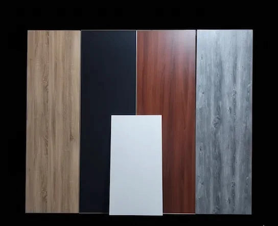 ألوان الخشب المتاحة لجميع تصميمات الترابيزات من zan، تشمل درجات متعددة لتسهيل اختيار اللون المناسب لكل تصميم مودرن وعصري